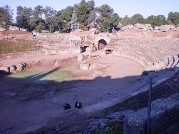 Anfiteatro romano datado no primeiro século em Augusta Emerita V — Fotografia de Stock