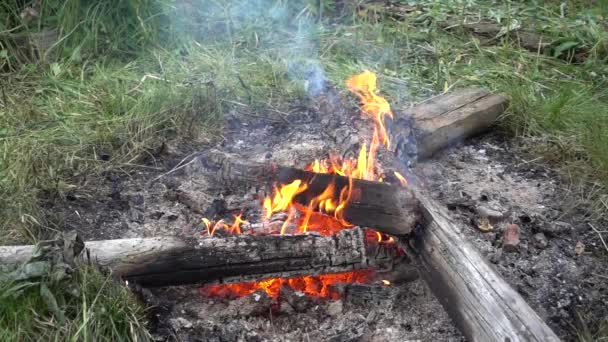 Fuego Calle Cámara Lenta — Vídeo de stock