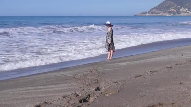 Le ragazze vanno in riva al mare — Video Stock