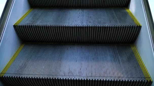 The rise of the escalator in the first person. — Stock Video