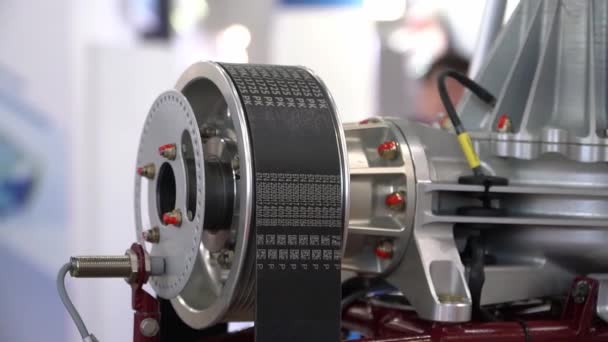 Part of the helicopter propeller drive mechanism. — Stock Video