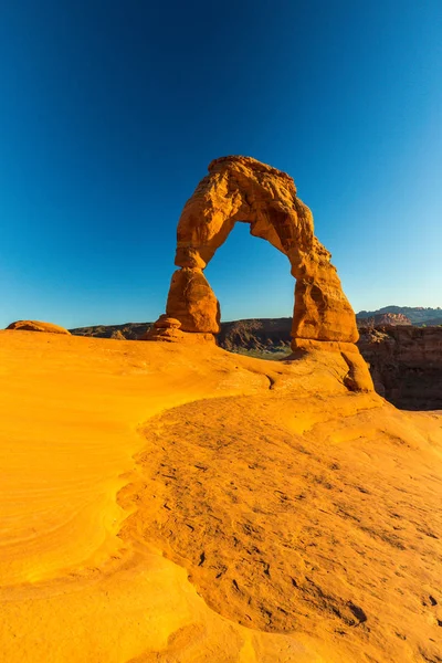 Beautiful Scenery Delicate Arch Utah Clear Summer Evening — Stock Photo, Image