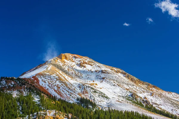 Herbstfarben Espenwälder Und Schneebedeckte Berggipfel Telluride Colorado — Stockfoto