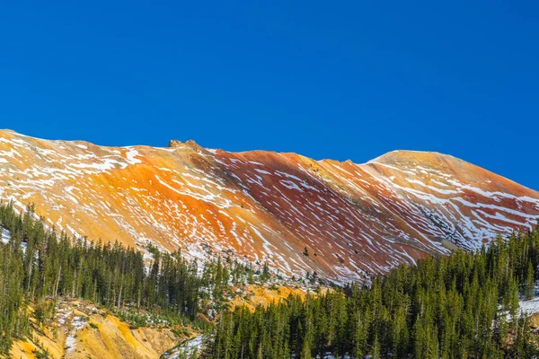 Herbstfarben Espenwälder Und Schneebedeckte Berggipfel Telluride Colorado — Stockfoto