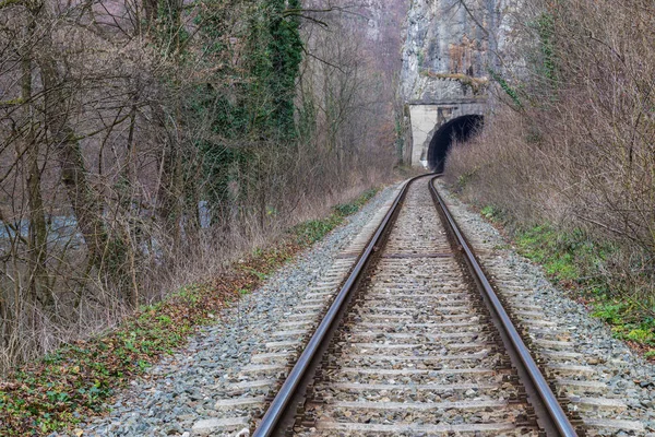 Vecchia Ferrovia Europa Montagna — Foto Stock