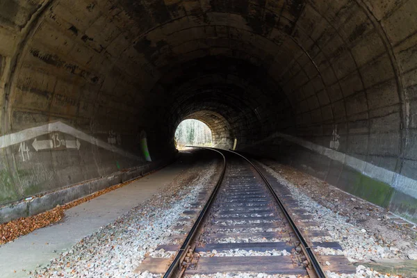 Vecchia Ferrovia Area Montana Remota Europa — Foto Stock