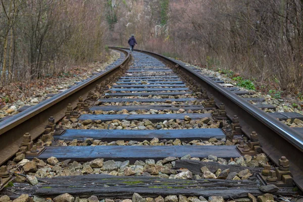 Hösten Bergslandskap Med Dimma Moln — Stockfoto