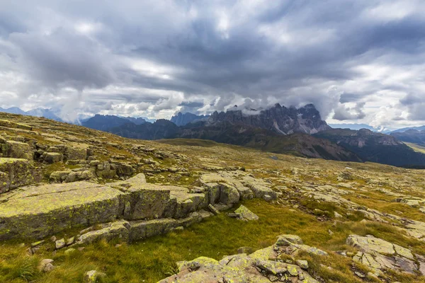 Dramatic Cloudscape Rain Clouds Dolomite Alps Italy Summer — Stock Photo, Image