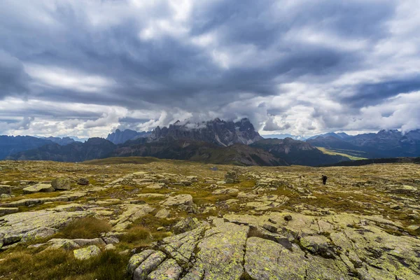 Působivé Scenérie Cloudscpae Alpách Dolomity — Stock fotografie