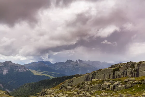 Paysage Impressionnant Nuages Scpae Dans Les Alpes Dolomites — Photo