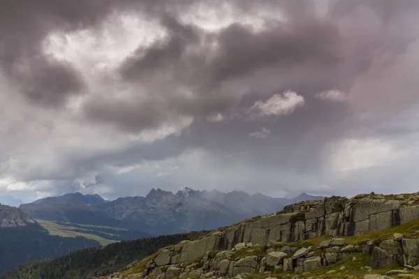 Paysage Impressionnant Nuages Scpae Dans Les Alpes Dolomites — Photo