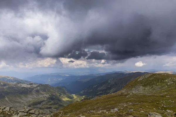 Σύννεφα Καταιγίδας Και Βροχή Καλοκαίρι Υψηλή Αλπική Περιοχή Των Άλπεων — Φωτογραφία Αρχείου