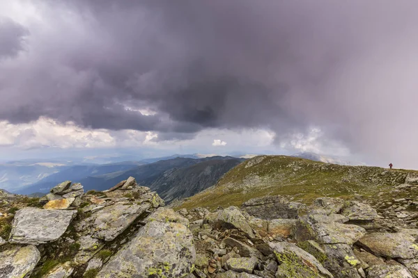 Chmury Burzy Deszcz Lecie Wysokogórskim Regionie Gór Alp — Zdjęcie stockowe