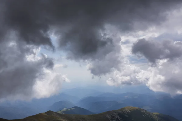 Nuvole Tempesta Pioggia Estate Nella Regione Alpina Delle Alpi — Foto Stock