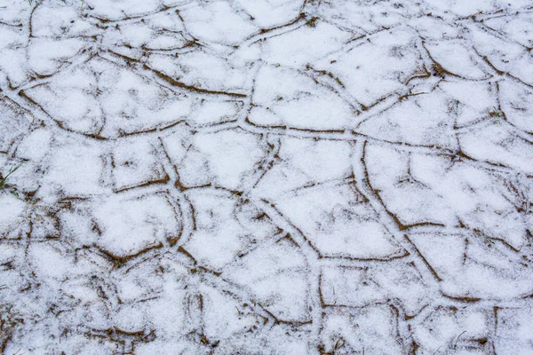 Абстрактні Піщані Дюни Березі Дикої Річки Покриті Свіжим Сніговим Порошком — стокове фото