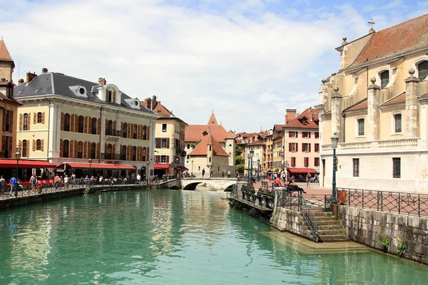 Blick Auf Die Altstadt Und Den Fluss Thiou Annecy Frankreich — Stockfoto