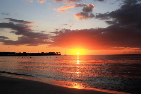 Negril Beach Jamaica Wintertijd Rechtenvrije Stockfoto's