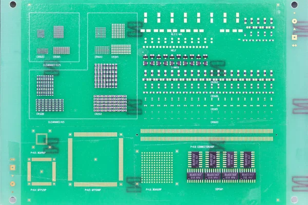 Close Groene Printplaat Pcb Voor Computer Apparatuur — Stockfoto