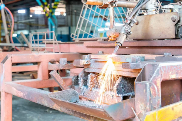 Feche Tocha Ponta Chama Com Oxigênio Forma Brilhante Acetileno Máquina — Fotografia de Stock