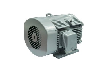 modern yüksek teknoloji elektrikli motor beyaz arka planda kırpma yolu ile izole