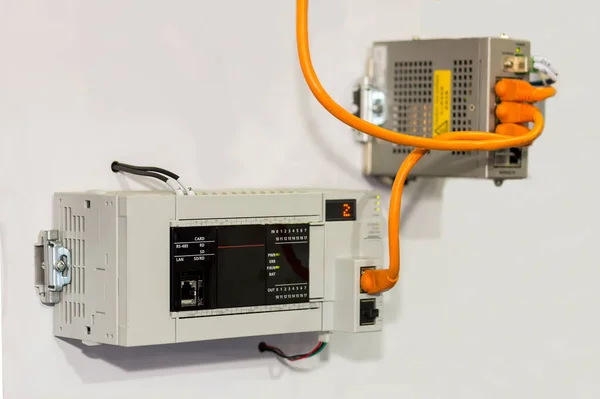 프로그램 컨트롤러 산업에 Plc — 스톡 사진