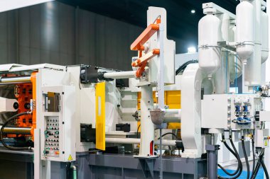 Endüstriyel üretim için otomatik yüksek basınçlı alüminyumun kepçe & mekanik kolunu kapat die cast machine & air tank hidrolik güç sistemi kontrol paneli ekranı vs.