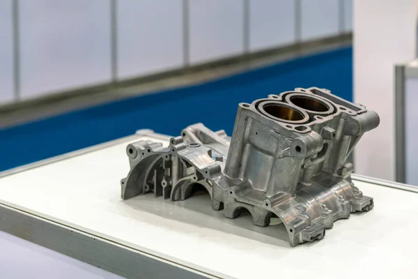 Bloco Cilindro Motor Alumínio Liga Para Peça Automóvel Processo Fabricação — Fotografia de Stock