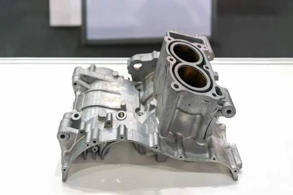 Bloco Cilindro Motor Alumínio Liga Para Peça Automóvel Processo Fabricação — Fotografia de Stock