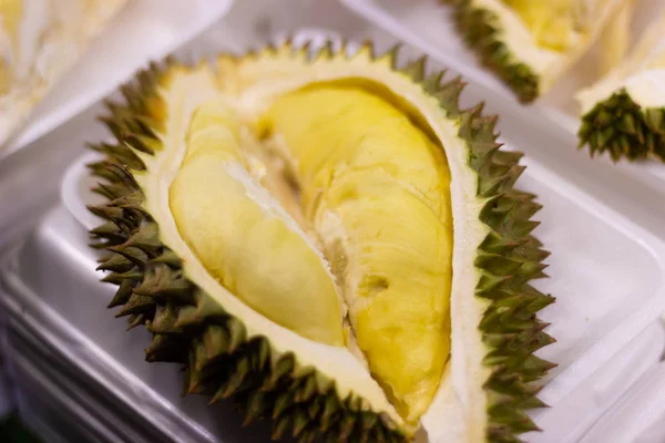 Closeup Durian Vrucht Thailand Veel Mensen Zuidoost Azië Als Koning — Stockfoto