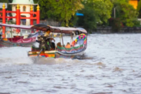 Imagen Borrosa Bangkok Tailandia Barco Alternativo Para Viaje Rápido Tiempos — Foto de Stock