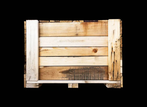 Wood Pallets - crates for transportation and Fracture protection - Strong cargo security isolated - black background