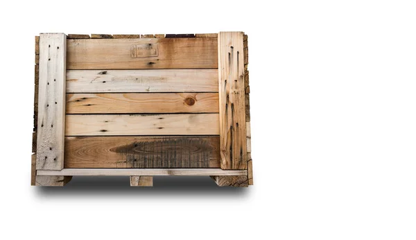 Pallet Legno Casse Trasporto Forte Sicurezza Del Carico Isolato Sfondo — Foto Stock