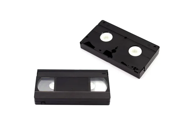 Velho Vídeo Vhs Cassete Isolado Fundo Branco — Fotografia de Stock