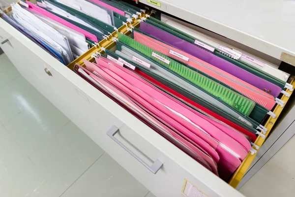 Files Document Hanging File Folders Drawer Whole Pile Full Papers — Stock Photo, Image