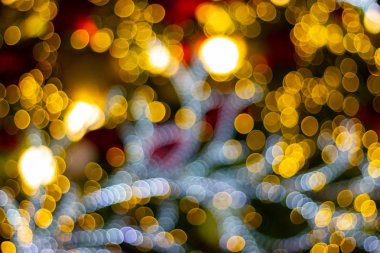 Festivaller, yeni yıl ve bayramlar, yılbaşı süslemeleri için bulanık soyut bokeh arka plan 