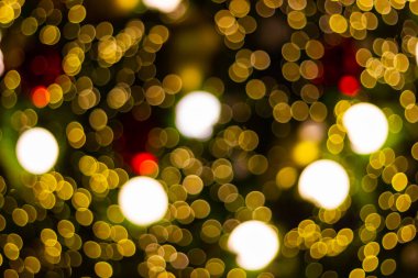 Yeni yıl ve tatil, Noel top ışık süslemeleri için bulanık soyut bokeh arka plan  