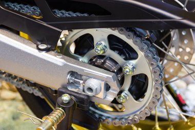 Bir motosiklet arka zincir, kavram yeni tasarım detay