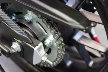 Bir motosiklet arka zincir, kavram yeni tasarım detay