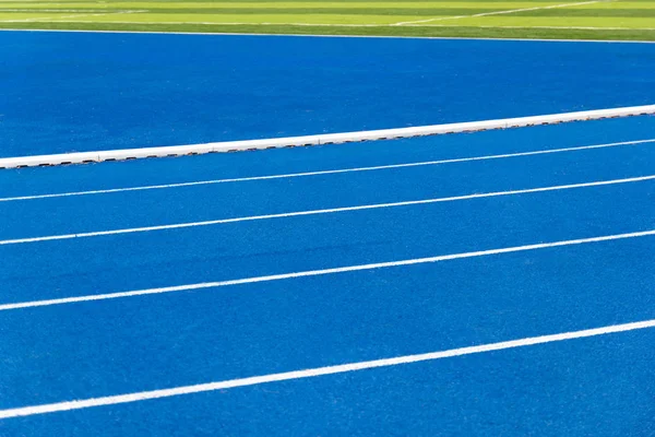 Running Track Blue Color Fitness Competition Bangkok Thailand — Stock Photo, Image