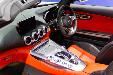 Bangkok Tayland - 22 Ağustos 2018:: - Mercedes-Benz büyük Motor Satılık 2018, iç - Bangkok, Tayland Tayland