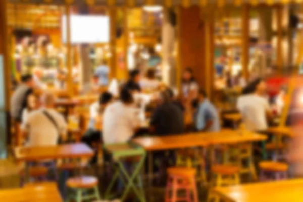 Blurred image Atmosphere in the restaurant, party in the festival and relaxing, concept festival party holiday