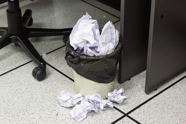 White Paper Balls Trash Work Office Concept Office Life — Stock Photo, Image