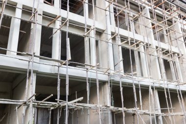 Bangkok Tayland yeni apartman ve inşaat sitesinde.