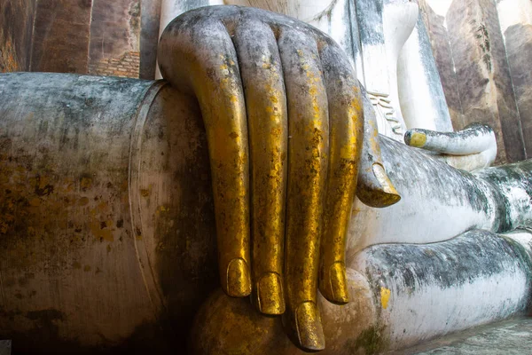 Big Buddha is the Art of Sukhothai Thailand, Built from the Sukhothai period hand for golden yellow.