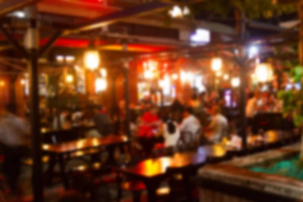 Abstract Blur Image Night Festival Restaurant Atmosphere Happy Relaxing Bokeh — Stock Photo, Image