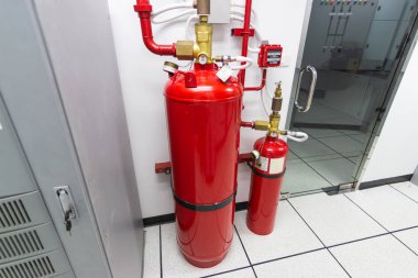 Veri merkezi oda Bangkok Tayland: - 6 Ağustos 2018:-Fm-200 söndürme sistemleri, sistem, sel Fm200 gaz gaz söndürme sistemi veri merkezi Oda 
