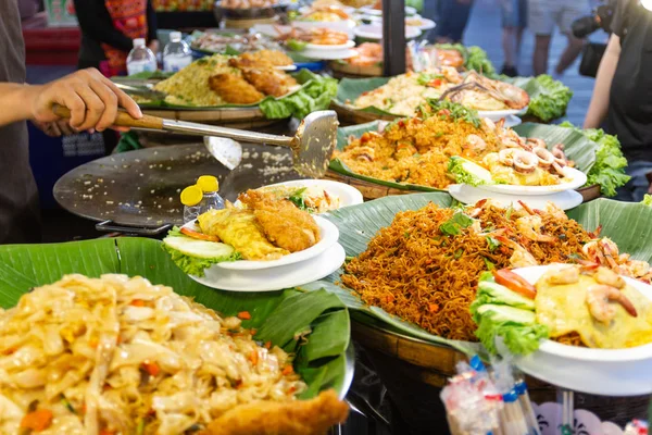 Thai Street Foods Thai Foods Style Rice Curry Market Bangkok — Stock Photo, Image