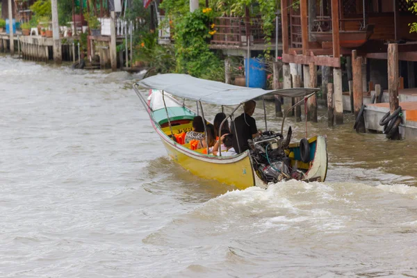 Bangkok Thaïlande Avril 2018 Les Touristes Voyagent Bateau Express Bangkok — Photo