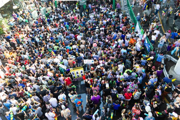 Bangkok Tayland Nisan 2018 Songkran Festivali Bangkok Silom Road Ünlü — Stok fotoğraf