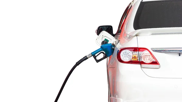 Distributeur Essence Buse Carburant Remplir Huile Dans Réservoir Wagon Espace — Photo